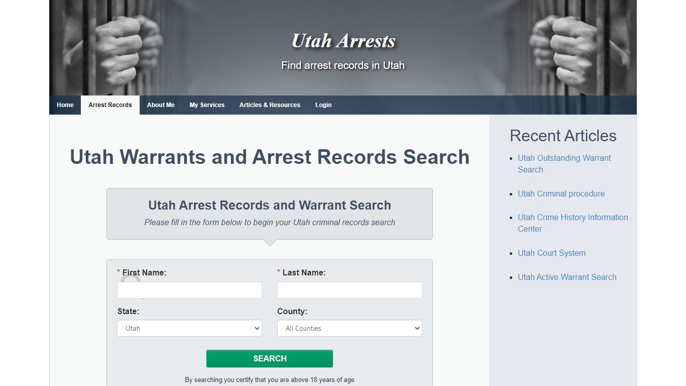 Utah Warrants and Arrest Records Search - Utah Arrests